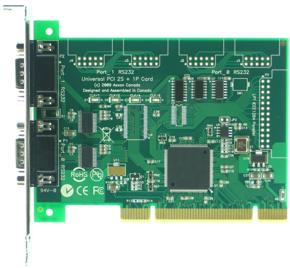 Click for large picture of the Universal PCI Dual Serial RS232 adapter