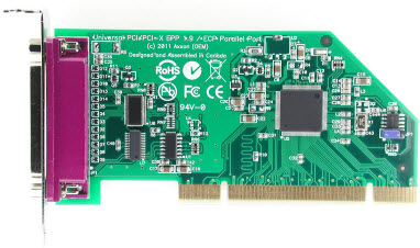 Click for large picture of the Universal PCI (uPCI) LF918KB EPP/ECP Parallel Port Host Adapter