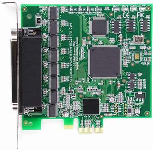 Click for large picture of PCI Express (PCIe) IC0662KB 8 Port RS232 card
