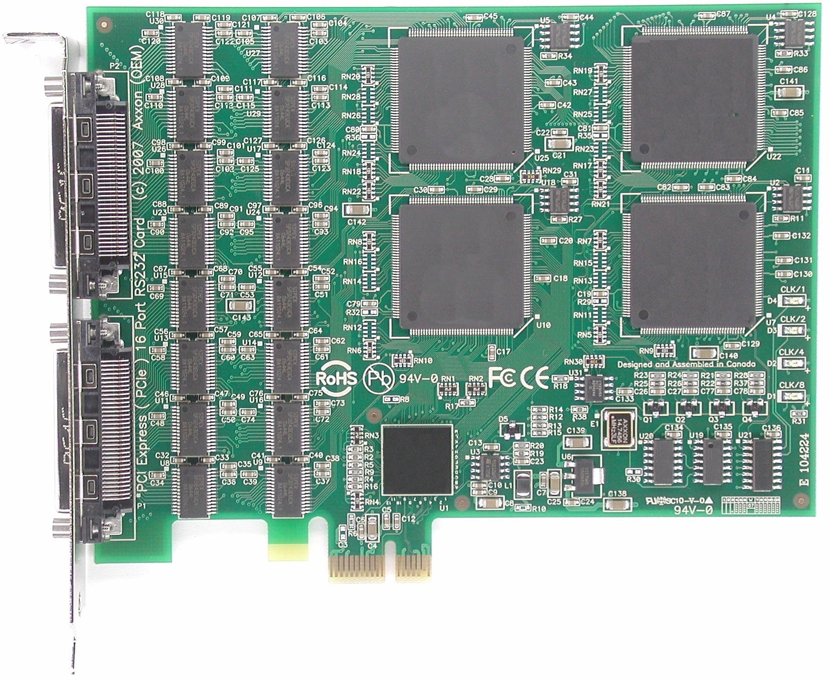 Click for large picture of PCI Express (PCIe) LF729KB 16 Port RS232 card
